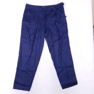 Tommy Bahama Trousers Women 12 Linen Blend‎ Tie Waist Blue